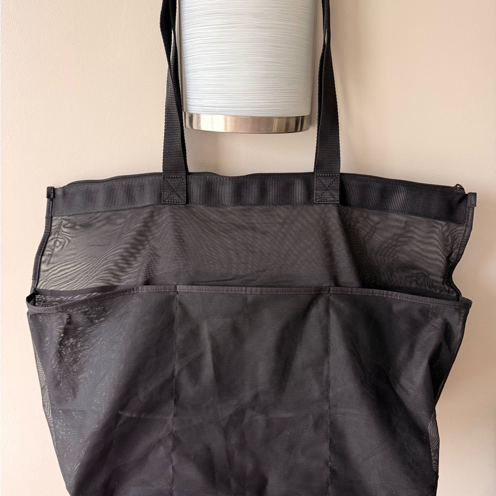 Summer / Beach Mesh Tote Bag Lots of Pockets Large